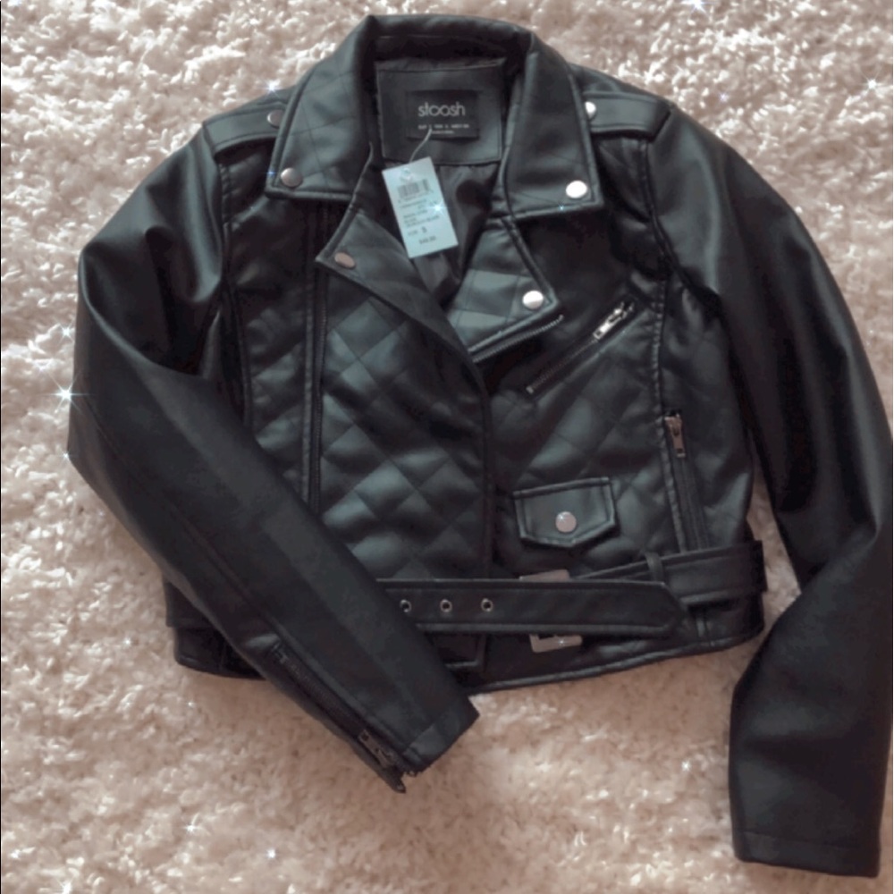 NWT faux leather jacket